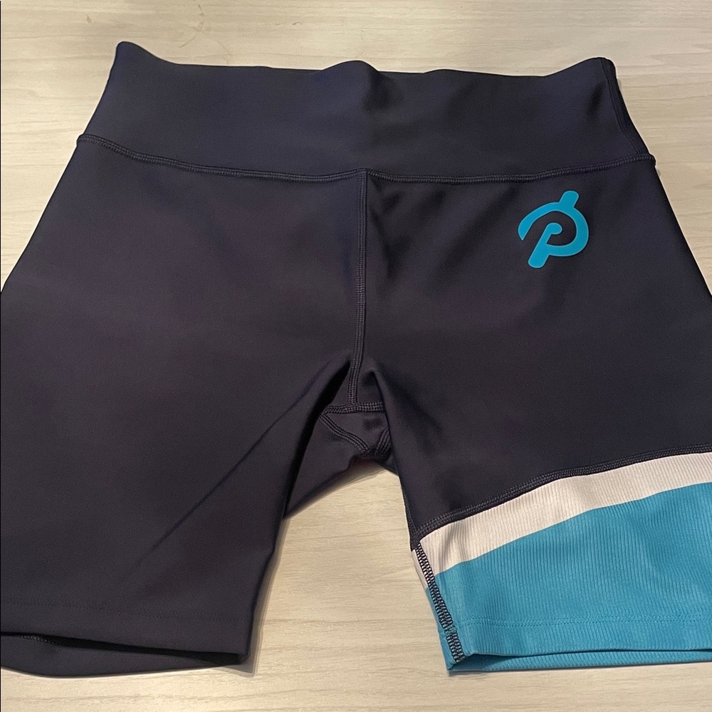 Peloton Navy and Teal Cycling Shorts
